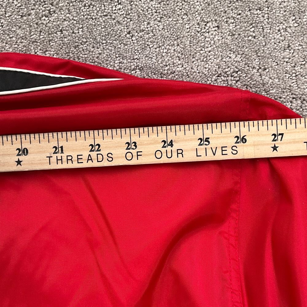 Steve & Barrys Jacket Men XL Red Windbreaker Athletic Nylon Blank Pullover V‎ - Picture 7 of 9